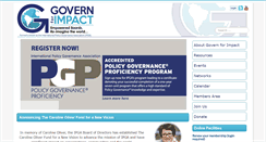 Desktop Screenshot of policygovernanceassociation.org